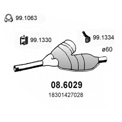 Photo Middle Silencer ASSO 086029