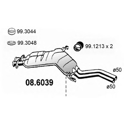 Photo Middle Silencer ASSO 086039