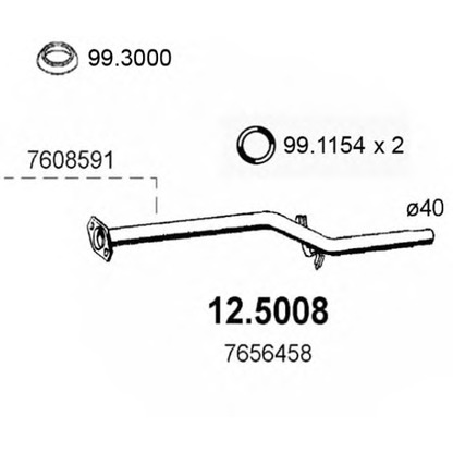 Foto Tubo gas scarico ASSO 125008