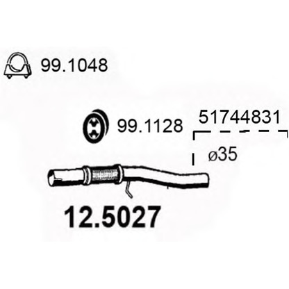 Photo Exhaust Pipe ASSO 125027