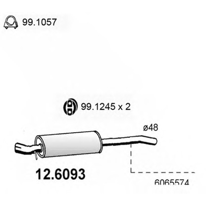 Zdjęcie Tłumik srodkowy ASSO 126093