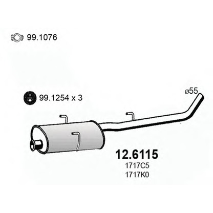 Photo Middle Silencer ASSO 126115