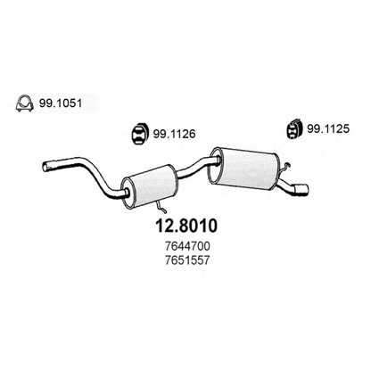 Zdjęcie Tłumik końcowy ASSO 128010