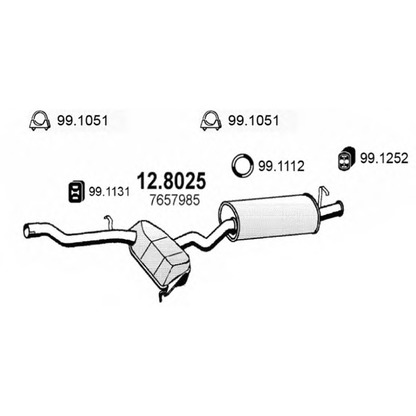 Foto Endschalldämpfer ASSO 128025