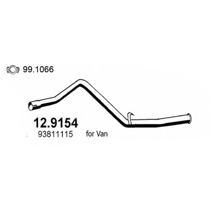 Foto Tubo gas scarico ASSO 129154