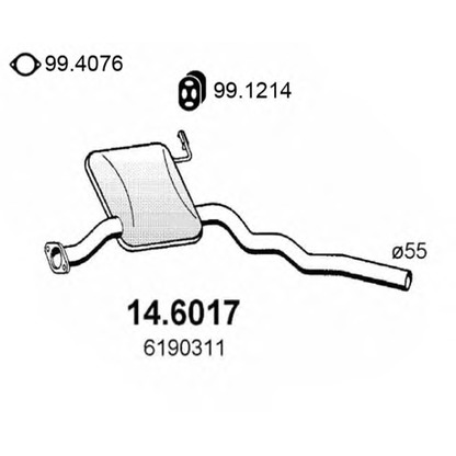 Photo Middle Silencer ASSO 146017