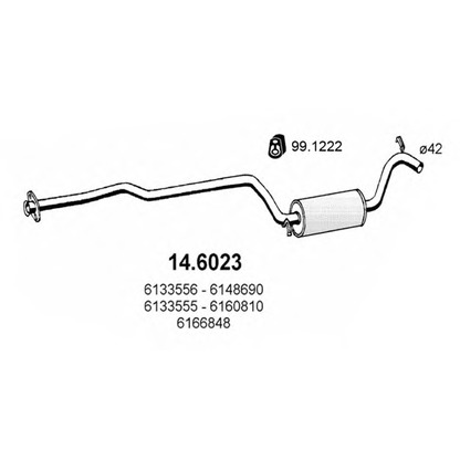 Photo Middle Silencer ASSO 146023