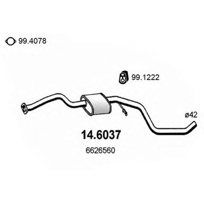 Photo Middle Silencer ASSO 146037