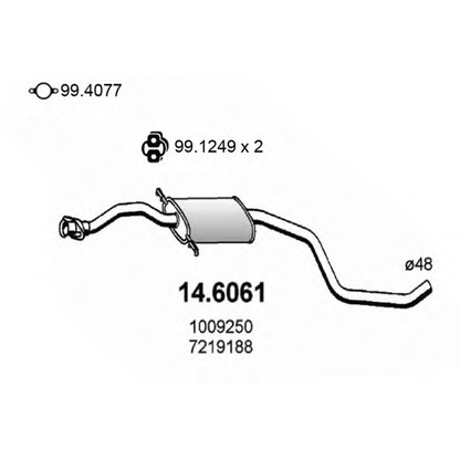 Foto Mittelschalldämpfer ASSO 146061