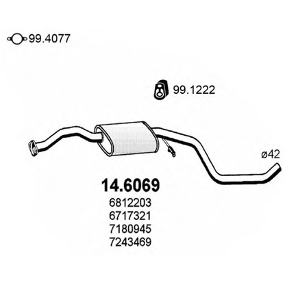 Photo Middle Silencer ASSO 146069