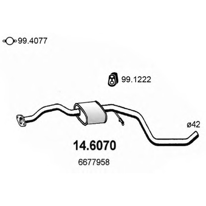 Photo Middle Silencer ASSO 146070