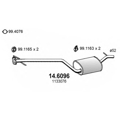 Photo Middle Silencer ASSO 146096