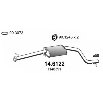 Foto Tubo gas scarico ASSO 146122