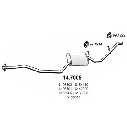 Photo Silencieux arrière ASSO 147005