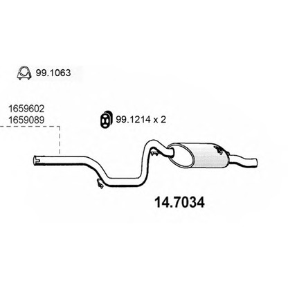 Foto Tubo gas scarico ASSO 147034