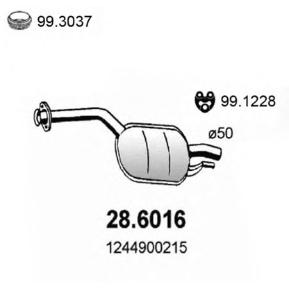 Photo Middle Silencer ASSO 286016