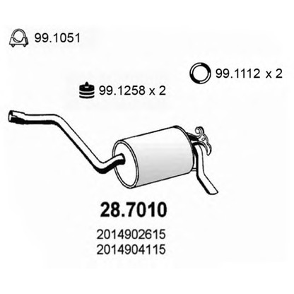 Zdjęcie Tłumik końcowy ASSO 287010