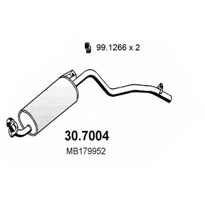 Zdjęcie Tłumik końcowy ASSO 307004