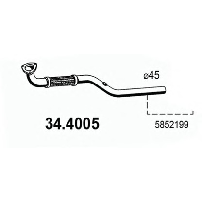Фото Труба выхлопного газа ASSO 344005
