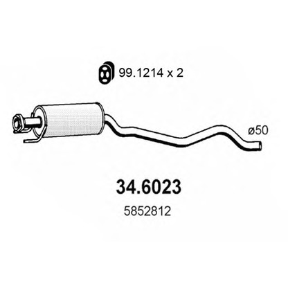 Foto Vorschalldämpfer ASSO 346023