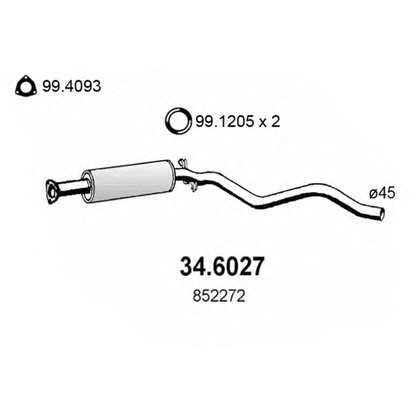 Foto Mittelschalldämpfer ASSO 346027