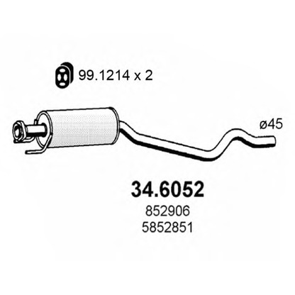 Foto Silenciador posterior ASSO 346052