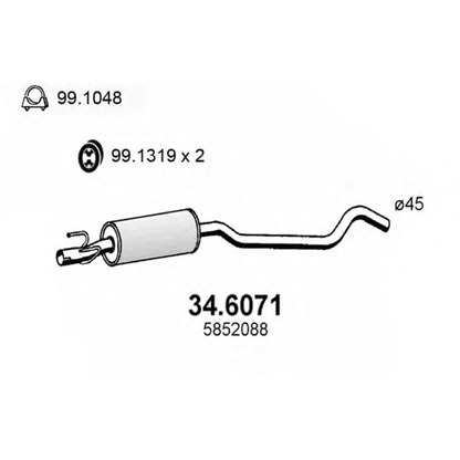 Photo Middle Silencer ASSO 346071