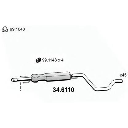 Foto Tubo gas scarico ASSO 346110