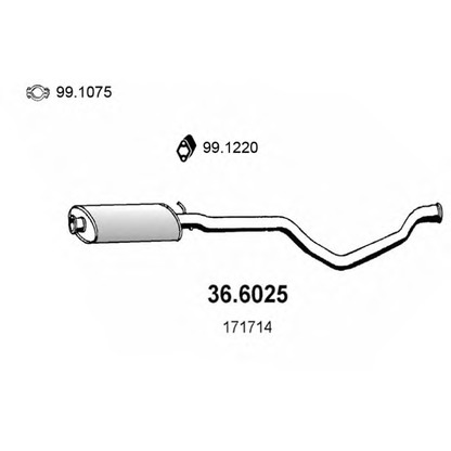 Photo Middle Silencer ASSO 366025