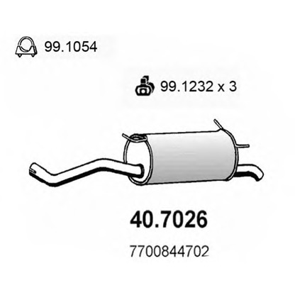 Zdjęcie Tłumik końcowy ASSO 407026