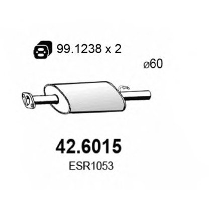 Photo Middle Silencer ASSO 426015