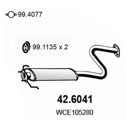 Photo Middle Silencer ASSO 426041