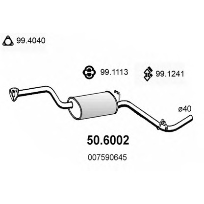 Foto Mittelschalldämpfer ASSO 506002