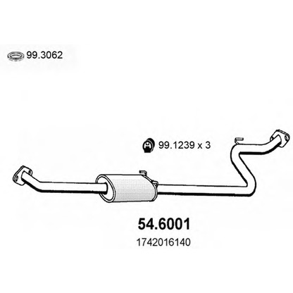 Photo Middle Silencer ASSO 546001