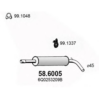 Photo Middle Silencer ASSO 586005