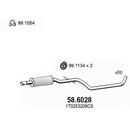 Foto Mittelschalldämpfer ASSO 586028