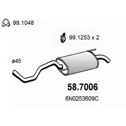 Foto Silenciador posterior ASSO 587006