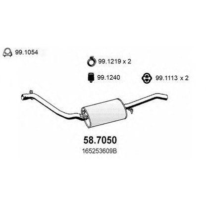 Foto Silenciador posterior ASSO 587050