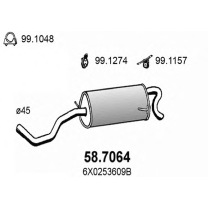 Photo Silencieux arrière ASSO 587064