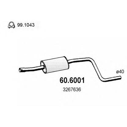 Foto Mittelschalldämpfer ASSO 606001