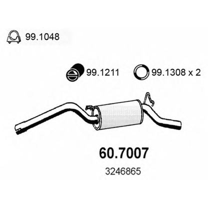 Zdjęcie Tłumik końcowy ASSO 607007