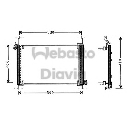 Foto Condensatore, Climatizzatore WEBASTO 82D0225264A