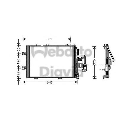 Фото Конденсатор, кондиционер WEBASTO 82D0225477A