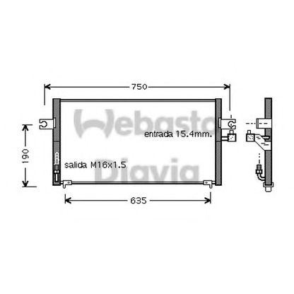 Foto Condensador, aire acondicionado WEBASTO 82D0226213MA