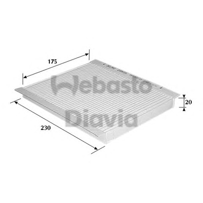 Photo Filter, interior air WEBASTO 82D0325116A