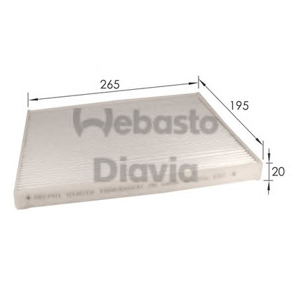 Photo Filter, interior air WEBASTO 82D0325231A