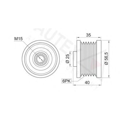 Photo Alternator Freewheel Clutch AUTEX 654291