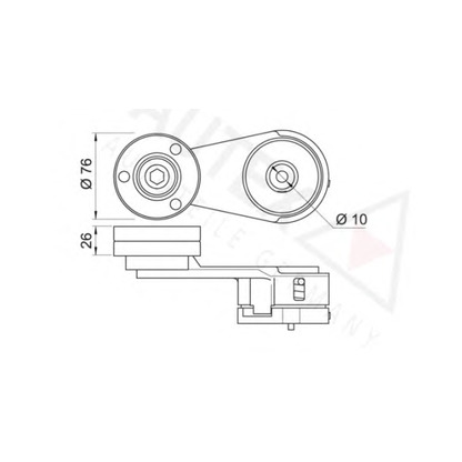 Photo Belt Tensioner, v-ribbed belt AUTEX 654161