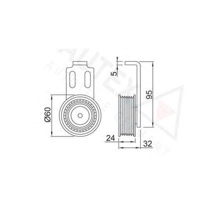 Photo Tensioner Pulley, v-ribbed belt AUTEX 641429