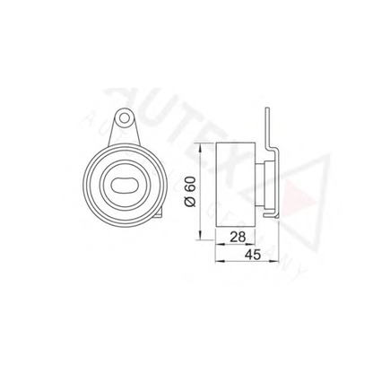 Photo Tensioner Pulley, timing belt AUTEX 641641